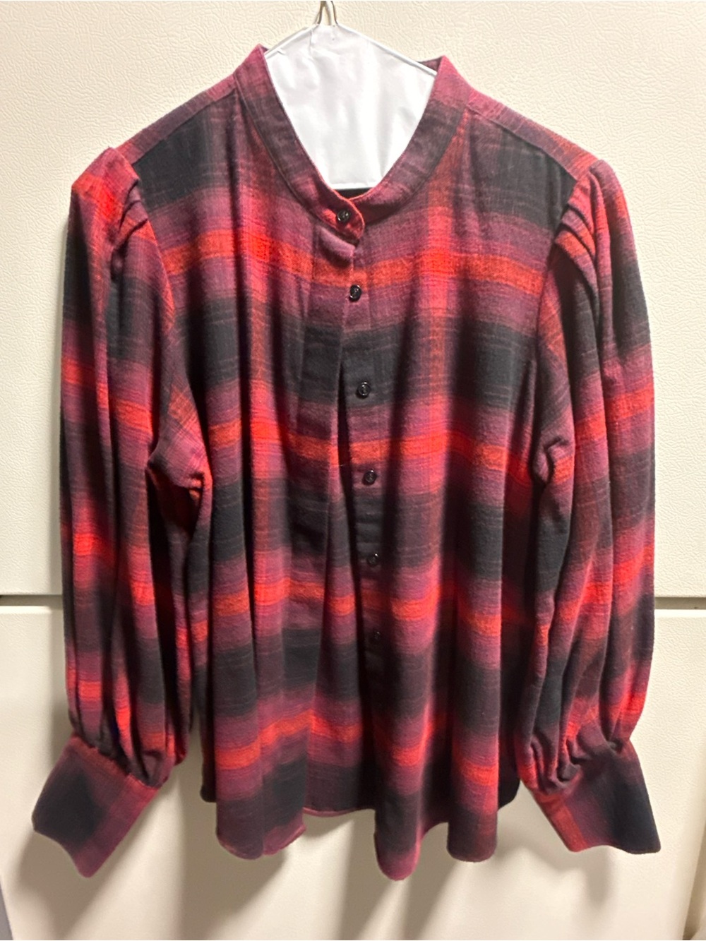 Banana Republic Red & Black Striped Button-Front Cardigan